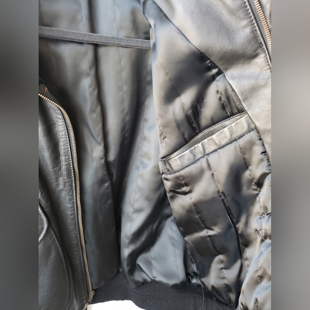 Rage by Mirage Vintage Black Leather Jacket - Picture 5 of 5